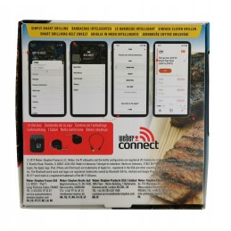 Weber 3202 prijungiamas išmanusis grilio stebulės termometras, skirtas kepti mėsą, kepsnius, wifi