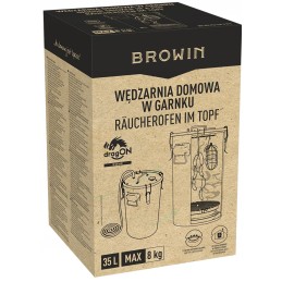 Browin namų rūkykla dujinei viryklei, 35l - 8kg, nerūdijančio plieno