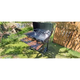 Profesionali sodo kepsninė su anglimis + lentynos + peleninė + dangtis + grotelės