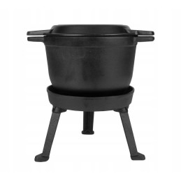 ✅ Ketaus medžioklinis katilas su emaliuota keptuvėje, 8l