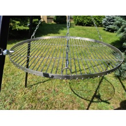 Trikojis grilis 185 cm su nerūdijančio plieno grotelėmis 60 cm + vengriškas virdulys 10 litrų "vengriškas"