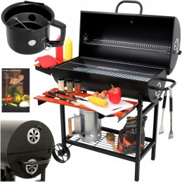 Didelė sodo kepsninė su pelenais, 3 lentynos – jūsų kepimas aukščiausiu lygiu!