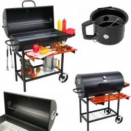 Didelė sodo kepsninė su pelenais, 3 lentynos – jūsų kepimas aukščiausiu lygiu!