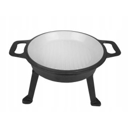 ✅ Ketaus medžioklinis katilas su emaliuota keptuvėje, 8l