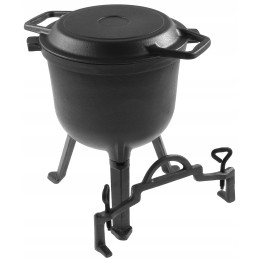 Ketaus katilo stovimas medžiokliniai kepsniai 8l puodas 2in1 katilo kepimas