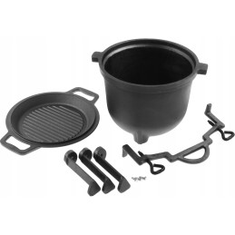 Ketaus katilo stovimas medžiokliniai kepsniai 8l puodas 2in1 katilo kepimas