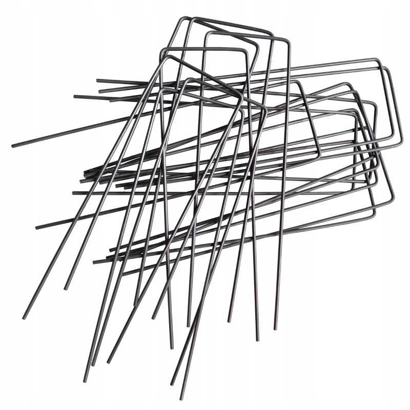 Metaliniai smeigtukai įvairių tipų agrotekstilei, agrotekstilei ir geotekstilei tvirtinti prie žemės, taip pat smeigtukai kurmių