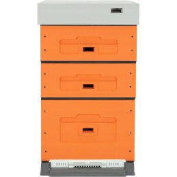 Bičių avilys dadant optima, oranžinis, nesusuktas