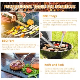 ✅ Grilio reikmenų rinkinys, pilna įranga, 45 vnt