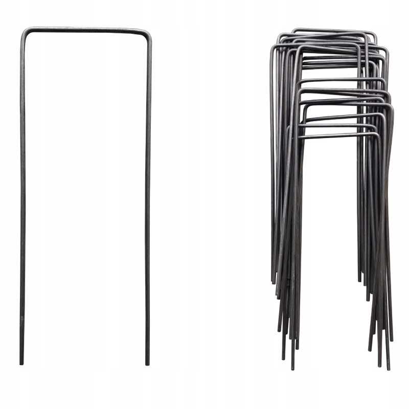 Metaliniai smeigtukai įvairių tipų agrotekstilei, agrotekstilei ir geotekstilei tvirtinti prie žemės, taip pat smeigtukai kurmių