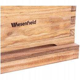 Bičių avilys - 2 rėmeliai ir apatinė kasetė su įėjimo anga - ventiliacijos angomis ir metaliniu dangteliu