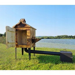 Vienkamerė rūkykla su kūrenamąja lentyna