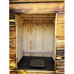 Vienkamerė rūkykla su kūrenamąja lentyna