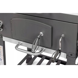 Kampinės sodo kepsninės su anglimis su ketaus grotelėmis