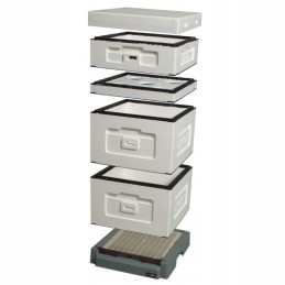 Wielkopolska 10 rėmų avilys su aukštu, higienišku plastikiniu dugnu