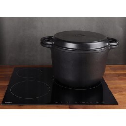 Medžioklinis virdulys 15 litrų. emaliuotas. 3in1. grilio dangtelis.