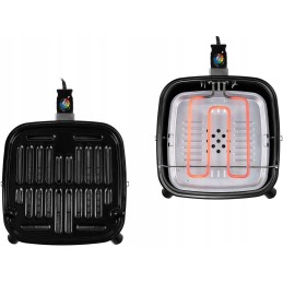 Hibridinis grilis, maitinamas elektra arba anglimi, idealiai tinka atostogoms kempinge, 2000 vatų, juoda