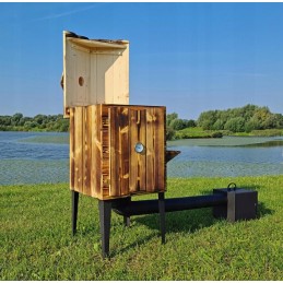 Vienkamerė rūkykla su kūrenamąja lentyna