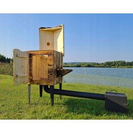 Vienkamerė rūkykla su kūrenamąja lentyna