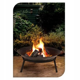 Ketaus židinys su rankenomis, 60 cm, Lumarko