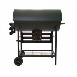 Grilis su anglimis su chromuotomis grotelėmis, kaitinimo grotelėmis ir temperatūrą palaikančiu dangčiu + grilio dangtelis iš pat