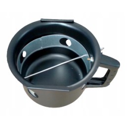 Grilis su anglimis su chromuotomis grotelėmis, kaitinimo grotelėmis ir temperatūrą palaikančiu dangčiu + grilio dangtelis iš pat