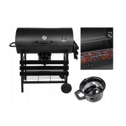 Sodo anglies grilis, kepsninės dangtis, dideli ratai, anglies lentyna sodui, xxl