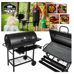 Sodo anglies grilis, kepsninės dangtis, dideli ratai, anglies lentyna sodui, xxl