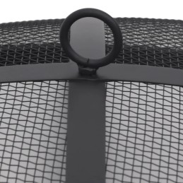 Vidaxl sodo židinys su nerūdijančio plieno grotelėmis, 76 cm