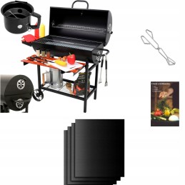 Didelė sodo kepsninė su pelenais, 3 lentynos – jūsų kepimas aukščiausiu lygiu!