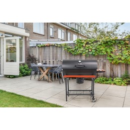 Didelė sodo kepsninė su pelenais, 3 lentynos – jūsų kepimas aukščiausiu lygiu!