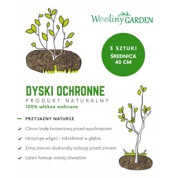 Poltops apsauginiai diskai 40cm / 3vnt rudi