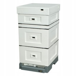 Wielkopolska 12 rėmų avilys su aukštu, higienišku plastikiniu dugnu