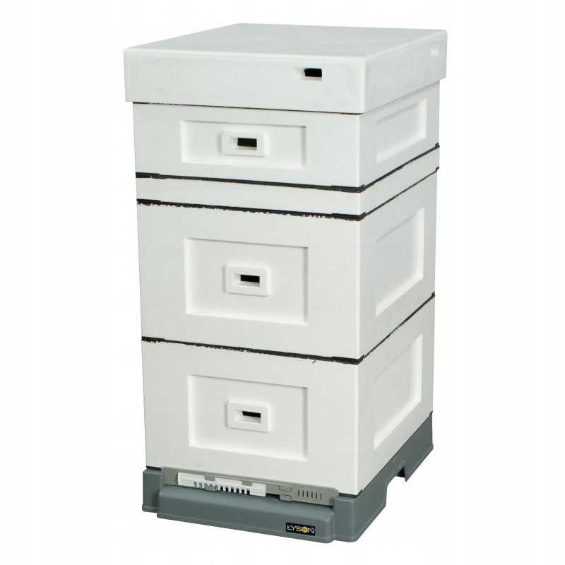 Wielkopolska 12 rėmų avilys su aukštu, higienišku plastikiniu dugnu