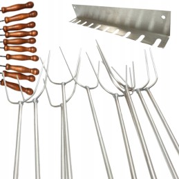 Nerūdijančio plieno pagaliukai laužui, kepsninės pagaliukai, 120 cm, 10 vnt! + pakaba