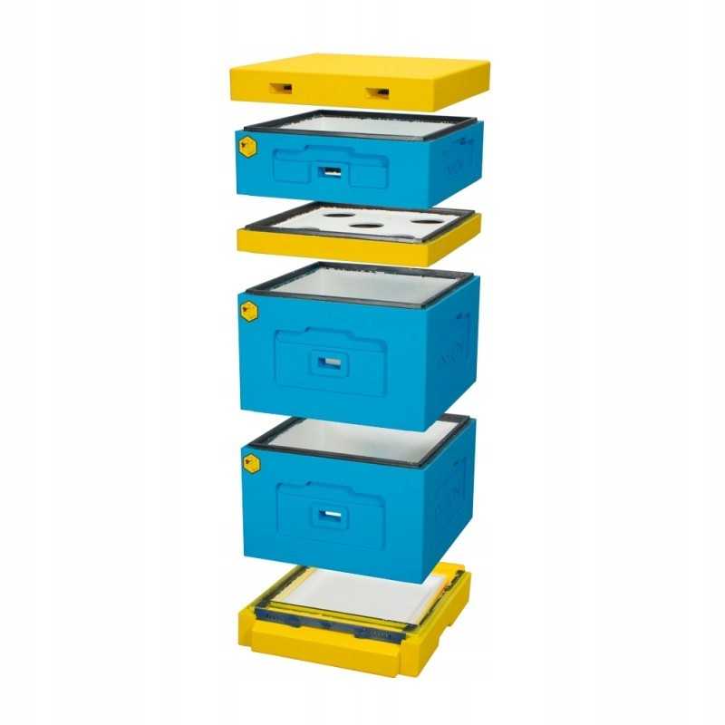 Wielkopolski avilys aukštu dugnu, putų polistirolo aviliai