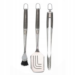 Grilio įrankių rinkinys, 3 dalys, žnyplės, mentelė, šepetys, Luiziana