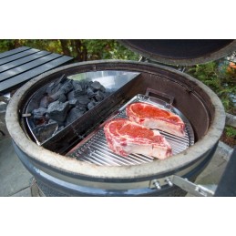 Grill pan 57cm slow n sear drip n griddle pan deluxe 22