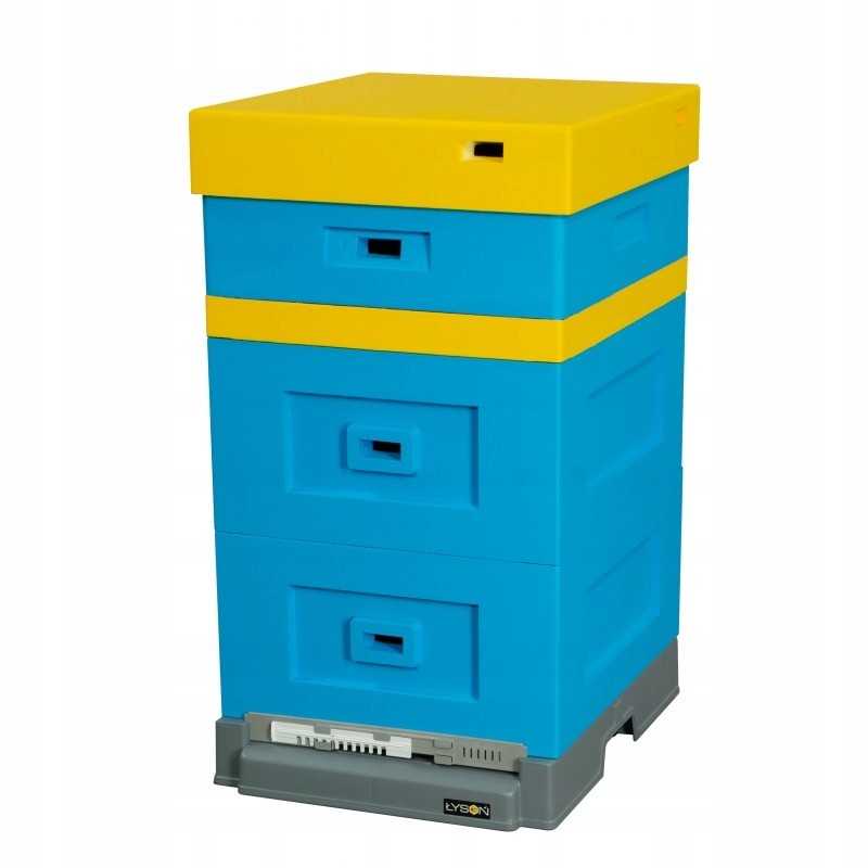 Langstroth avilys su aukšto higieniško plastiko dugnu - dažytas