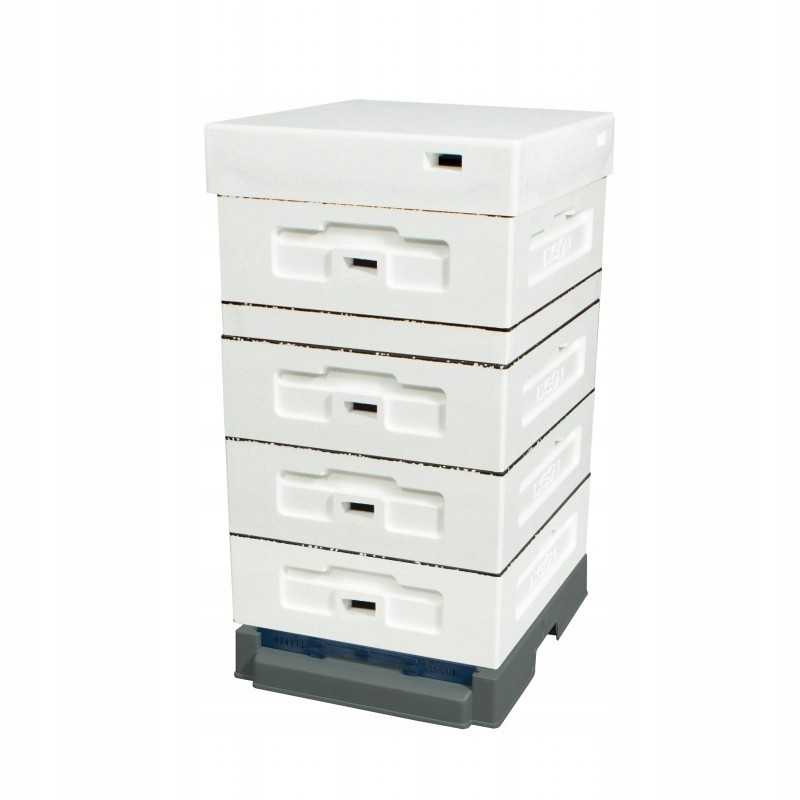 Ul dadant 1/2 su aukštos higienos plastiko dugnu - nedažytas