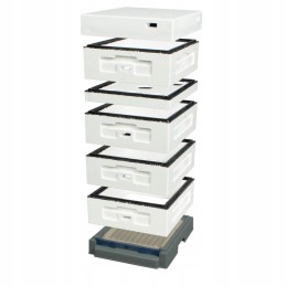 Ul dadant 1/2 su aukštos higienos plastiko dugnu - nedažytas