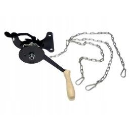 Profesionali grilio ritė, grotelės, grandinės komplektas ir volelis su tvirtinimu