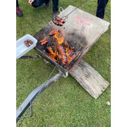 10 pagaliukų rinkinys su nerūdijančia šakute 140 cm + žiebtuvėlis