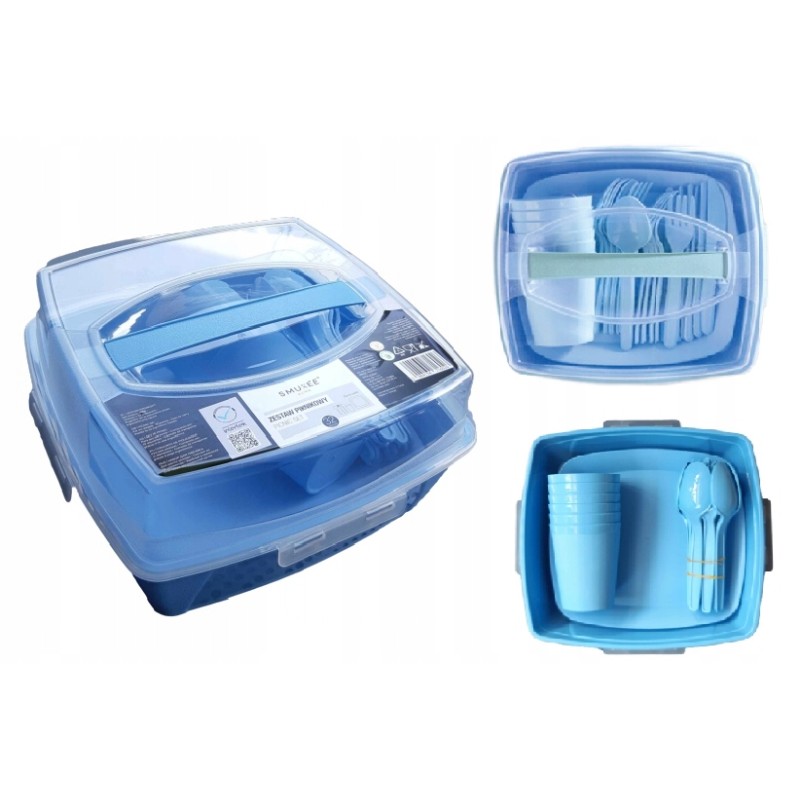 Smukee turistinis pikniko rinkinys 6 asmenims, 32 elementai