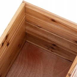 Langstroth bičių avilys, medinis, 10 rėmų, 2 korpusai, pagrindas