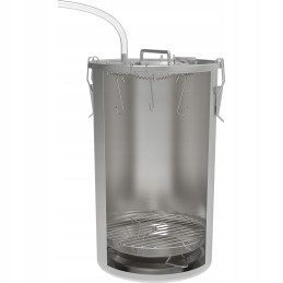 Naminė rūkykla dujinei viryklei nerūdijančio plieno puode, 35l, 8kg apkrova