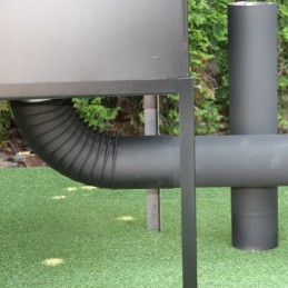 Sodo metalinė rūkykla su dūmų aparatu