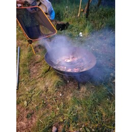 Sodo židinys su kibirkščių gesinimo grotelėmis