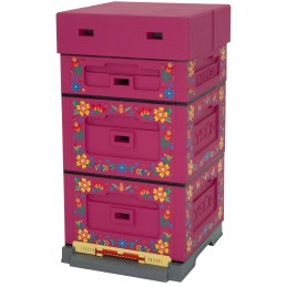 Ul Wielkopolski OPTIMA, tamsiai rožinė, gėlių raštas, nesusuktas