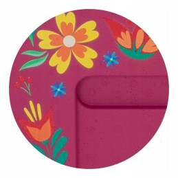 Ul Wielkopolski OPTIMA, tamsiai rožinė, gėlių raštas, nesusuktas